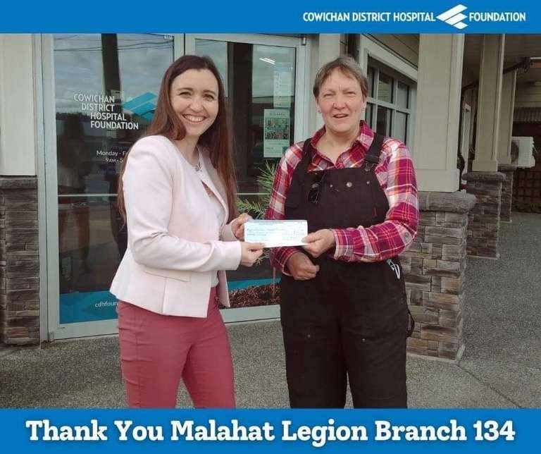 Malahat Legion Donates From It’s Poppy Fund