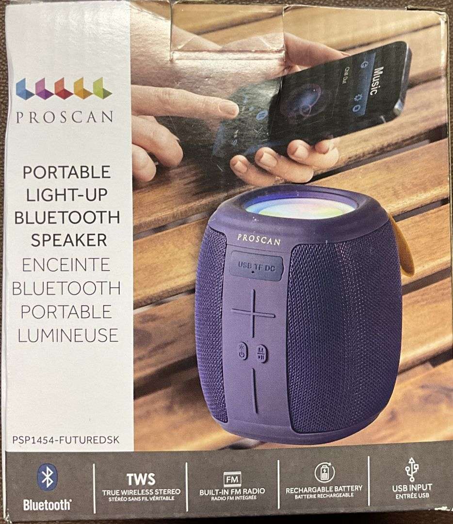 Portable lite-up bluetooth speaker