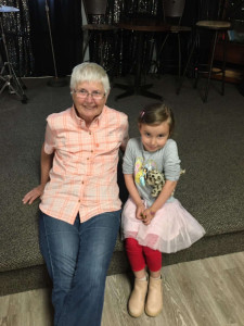 Derby organizer Denise has her picture taken with participant, Autumn.