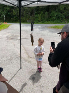 Dad wanted a picture of his daughter's catch.