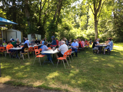 Heck of a good start for the day for only $6, including coffee. Over 300 served!