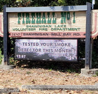 Here is an example of what our new LED sign will look like. Ours is being made by the same sign company in Victoria. Firehall1